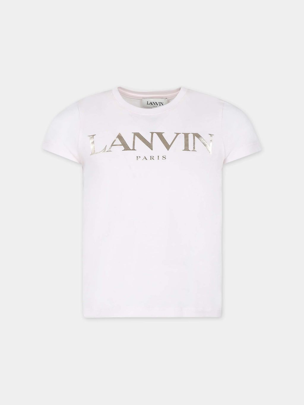 T-shirt rosa per bambina con logo